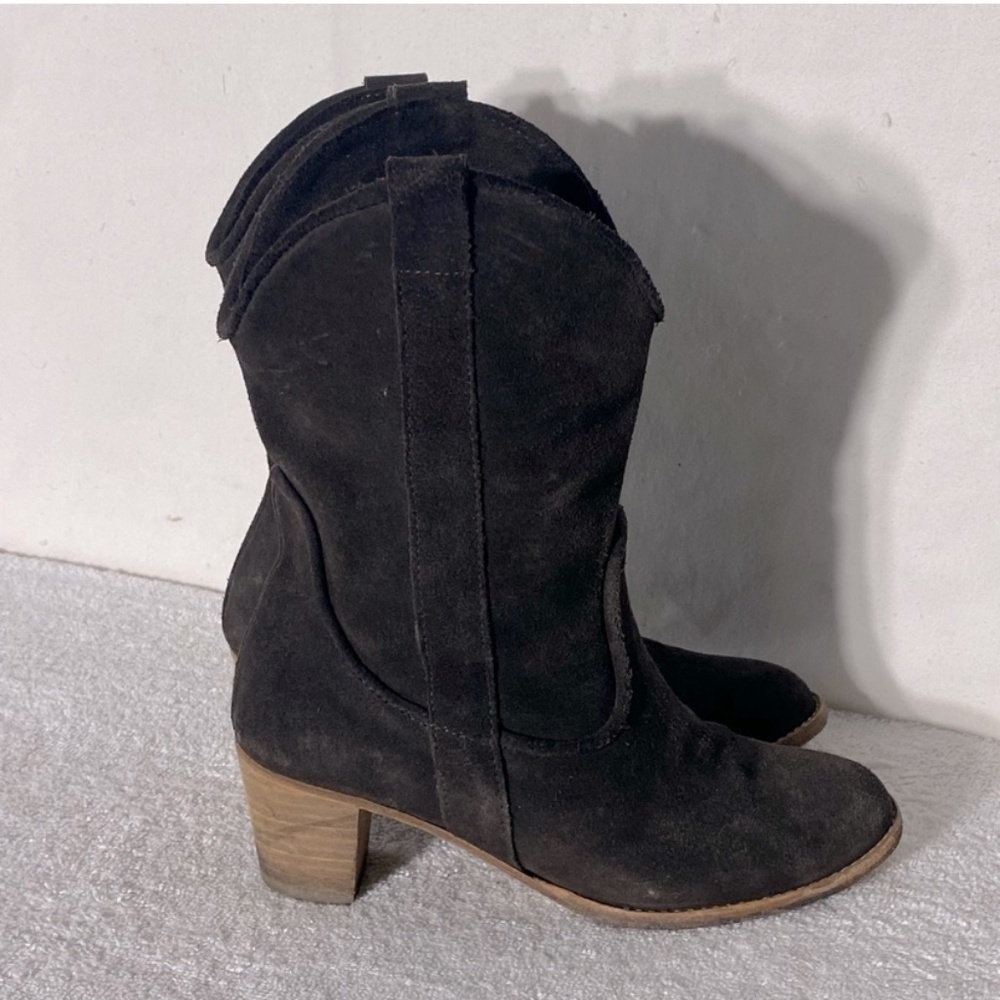 Alpe Brown Suede Cowboy Style Boots 37